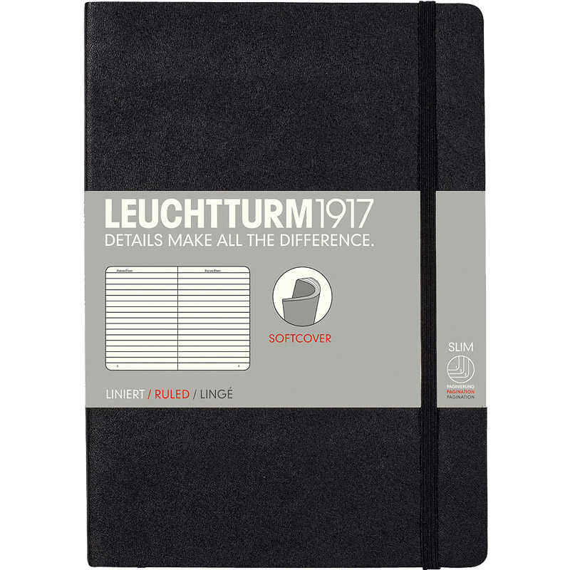 正品德国灯塔软皮面Leuchtturm1917笔记本黑色彩色经典系列记事本 - 图3