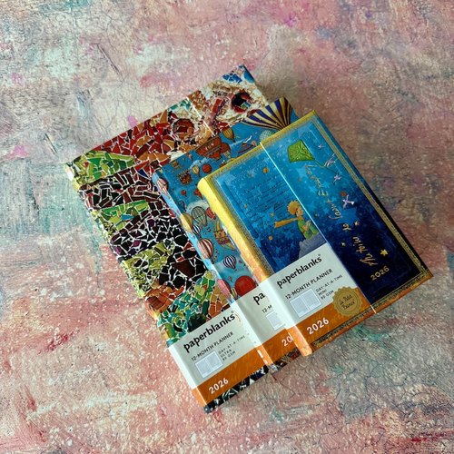 进口正品Paperblanks笔记本2026年12个月日记本子计划本一日一页 - 图0