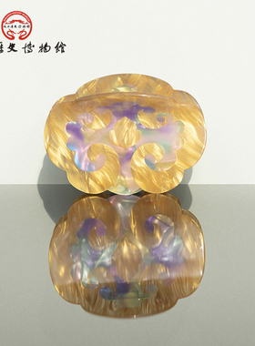陕历博高级感抓夹发夹礼物送女友