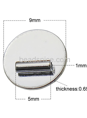 雅缤纯银圆片配饰定制刻字