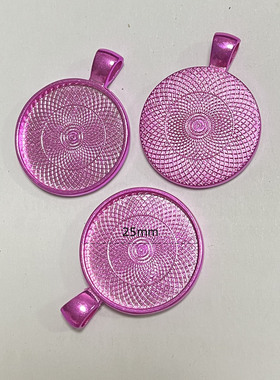 雅缤情侣锌合金彩色吊坠空托