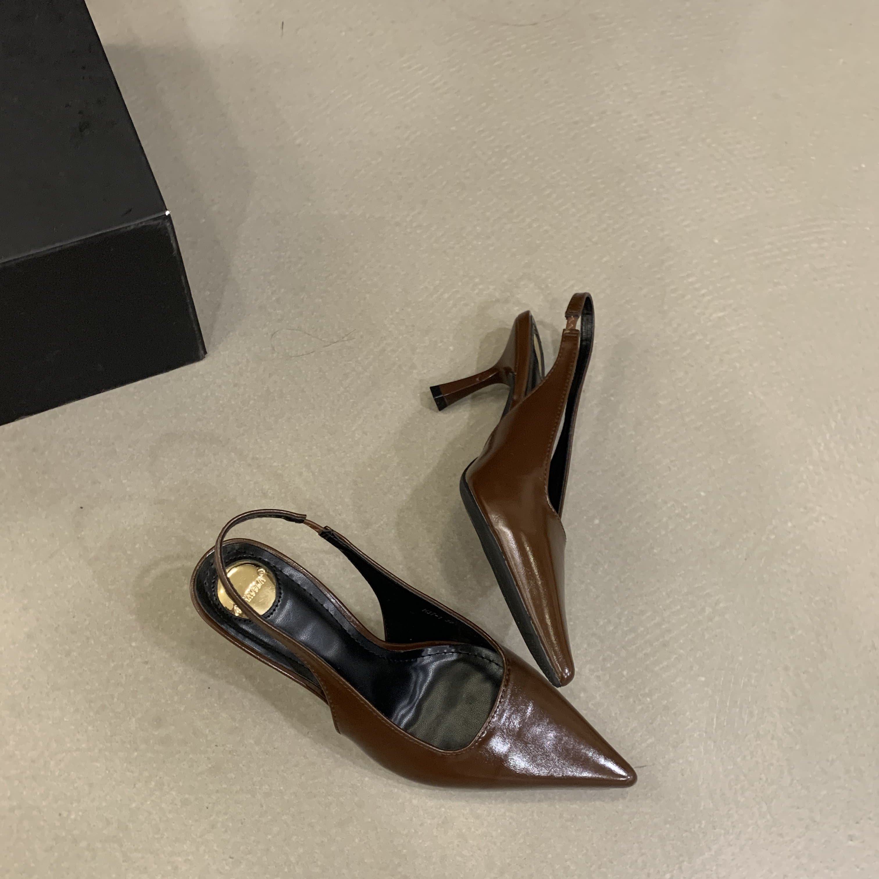 韩式气质尖头细跟浅口单鞋女漆皮后空凉鞋轻熟风名媛小个子高跟鞋,淘宝优惠券,粉丝福利购,淘宝优惠卷