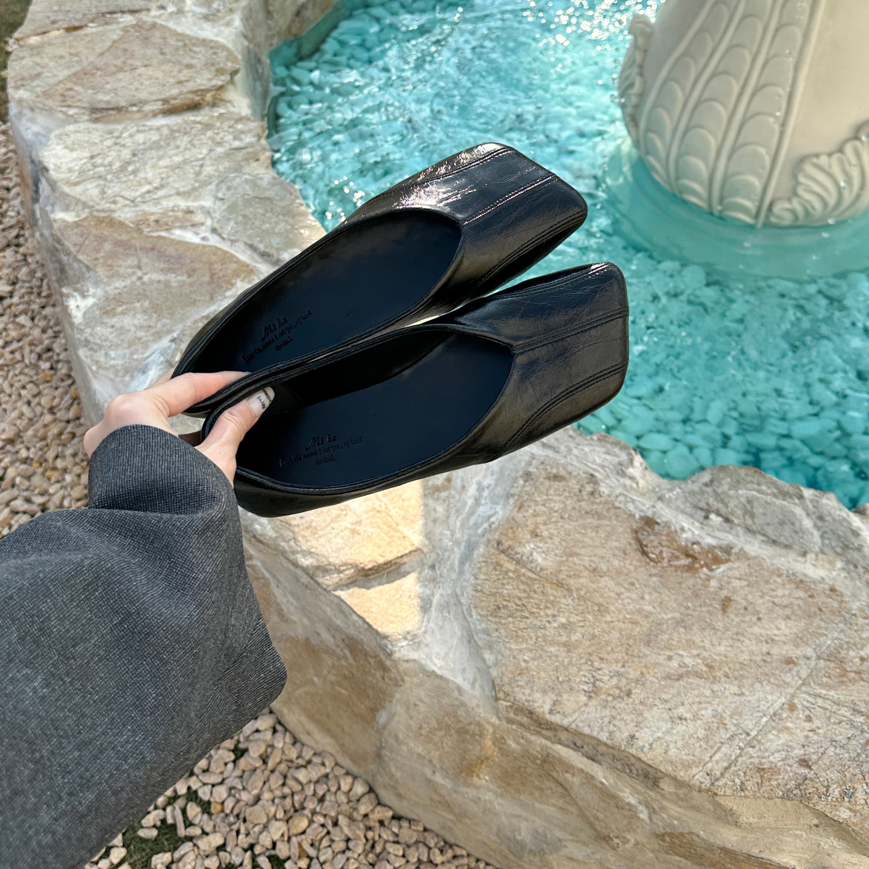 法式温柔风方头浅口玛丽珍单鞋女平底一脚蹬通勤软底英伦风小皮鞋,淘宝优惠券,粉丝福利购,淘宝优惠卷