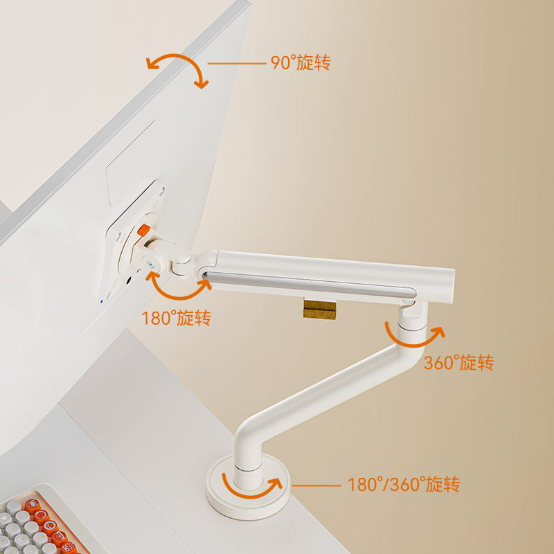 松能显示器支架台式电脑显示屏支架臂桌面增高架通用曲面屏T7-1G - 图3
