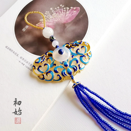 Оригинальная дизайнерская ретро эмаль, ханьфу, ципао, аксессуар, подвеска с кисточками, китайский стиль