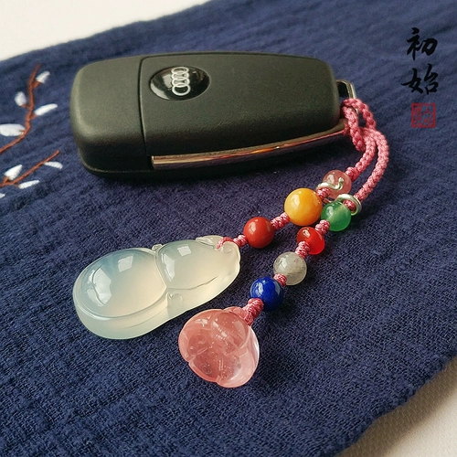 Ретро ципао, подвеска, белое ханьфу из белого нефрита, агатовый брелок, китайский стиль