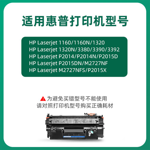 墨美适用惠普2015D硒鼓1320 hp53a墨盒hp49a P2015D打印机M2727 Q5949A碳粉Q7553A 1160 P2015DN HP2014 - 图0