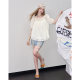 ກະເປົ໋າ Fairy Braided Fringed Jacquard Lace Blouse