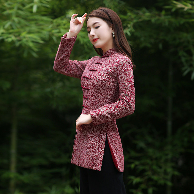 筠雅唐装冬棉袄改良中国风冬季旗袍 筠雅上衣