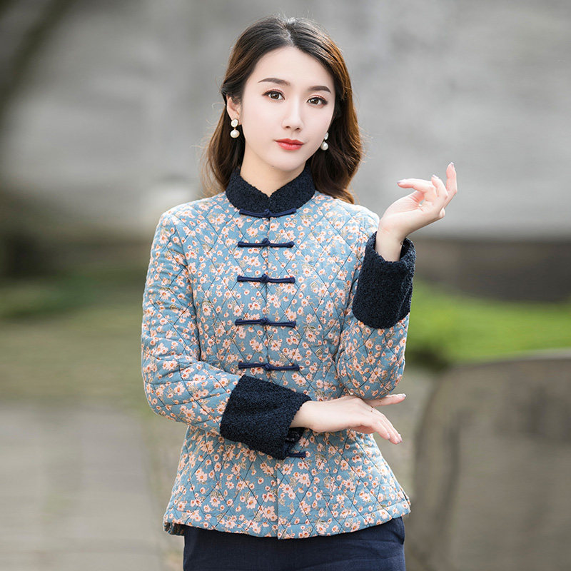 筠雅唐装冬装加厚旗袍复古小棉袄 筠雅上衣
