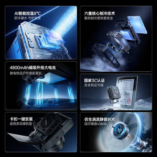 绿巨能AI控温相机散热器半导体制冷适用索尼A7M4/zve10二代A7C2佳能R5/R6/R8/R10/RP/R50富士尼康Z30直播降温 - 图0