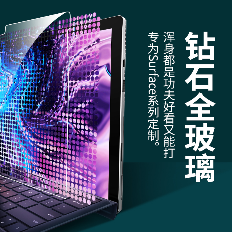 绿巨能适用微软surface pro9保护膜屏幕8/7/6/5笔记本电脑钢化膜laptop4防蓝光pro8X贴膜护眼膜go2/3平板全屏 - 图0