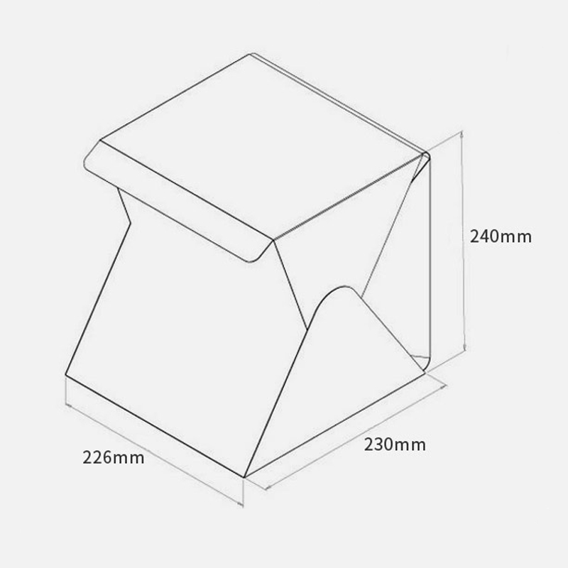 小型摄影柔光灯箱 2色背景布1灯便携式折叠LED迷你摄影棚柔光箱 - 图2