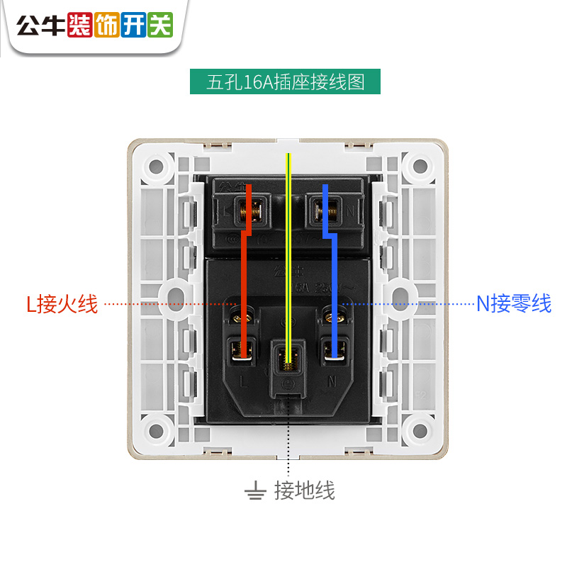 公牛空调五孔插座16a五孔插座热水器插座二三插大功率空调插座 - 图3