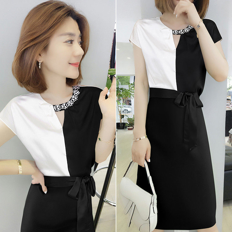 设计感小众撞色收腰女夏新款连衣裙 bobowaltz连衣裙