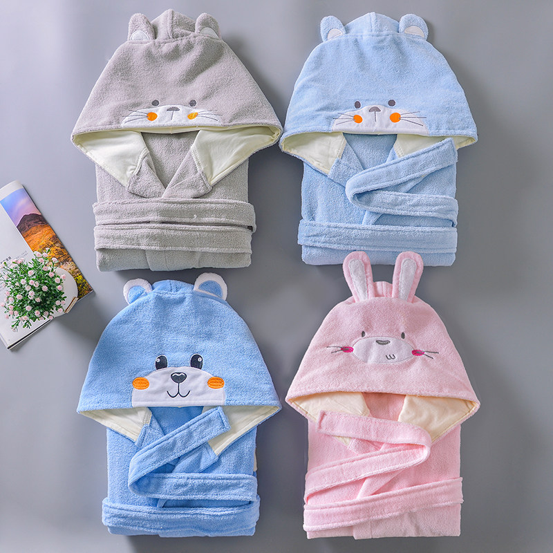 a类纯棉毛巾料男女童吸水速干浴袍 英夫仕睡袍/浴袍