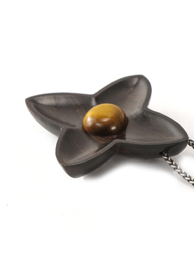 EXCEPTION例外2026春季新品黑檀木虎眼石项链高级设计感时尚耐用