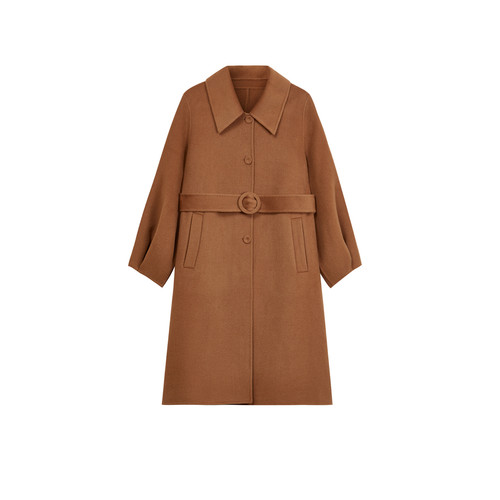 【限定系列】EXCEPTION例外春秋款绵羊毛翻领毛呢大衣外套 - 图3