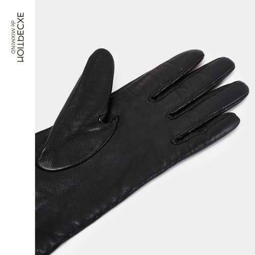 EXCEPTION例外春季款高级感小众质感保暖手工皮编羊皮手套 - 图2