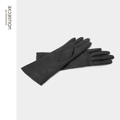 EXCEPTION例外春季款高级感小众质感保暖手工皮编羊皮手套 - 图1