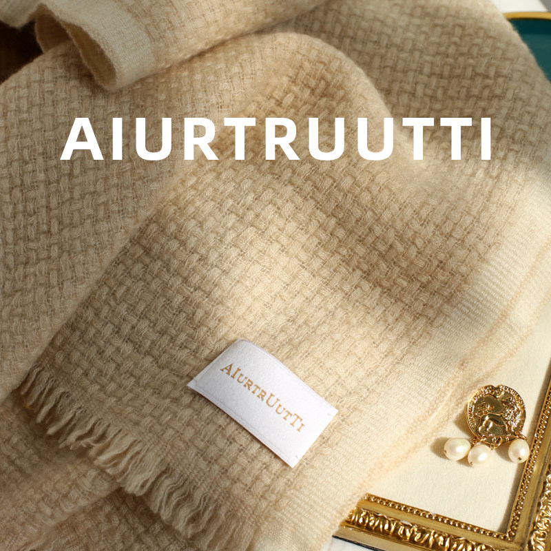 AiurtRuutti意式年轻奢品 羊脂温润纯山羊绒围巾披肩外搭女男秋冬,淘宝优惠券,粉丝福利购,淘宝优惠卷