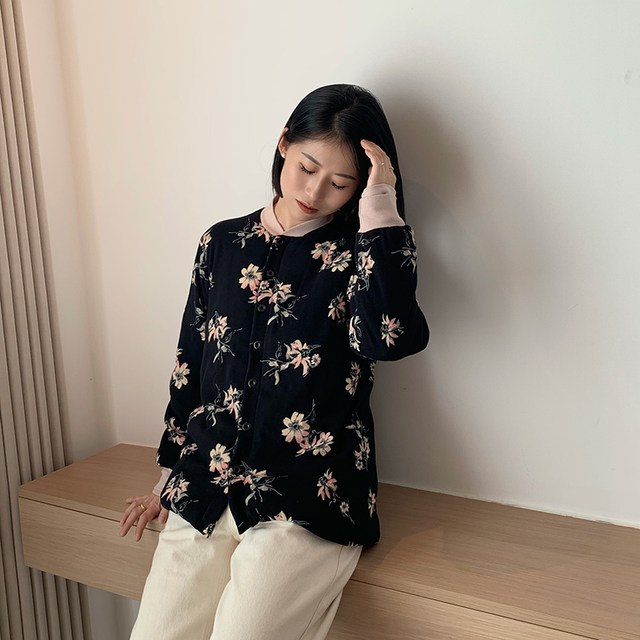 Warm clothing thickened cotton jacket for middle-aged and elderly people