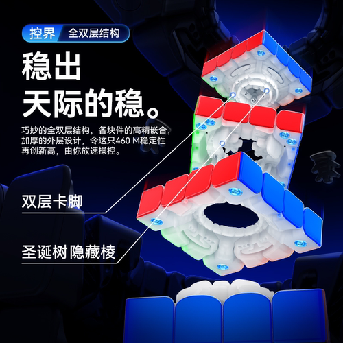 【新】GAN460M 四阶魔方磁力专业比赛专用益智玩具高阶儿童礼物 - 图0