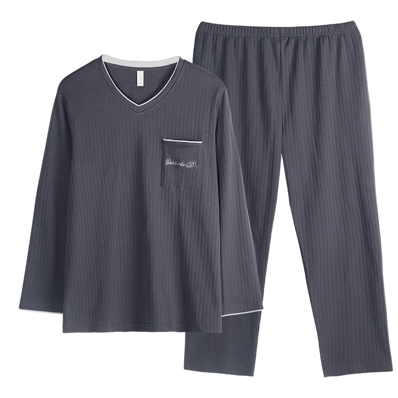 韩版睡衣男春秋款秋季纯棉长袖 轩靓睡衣/家居服套装