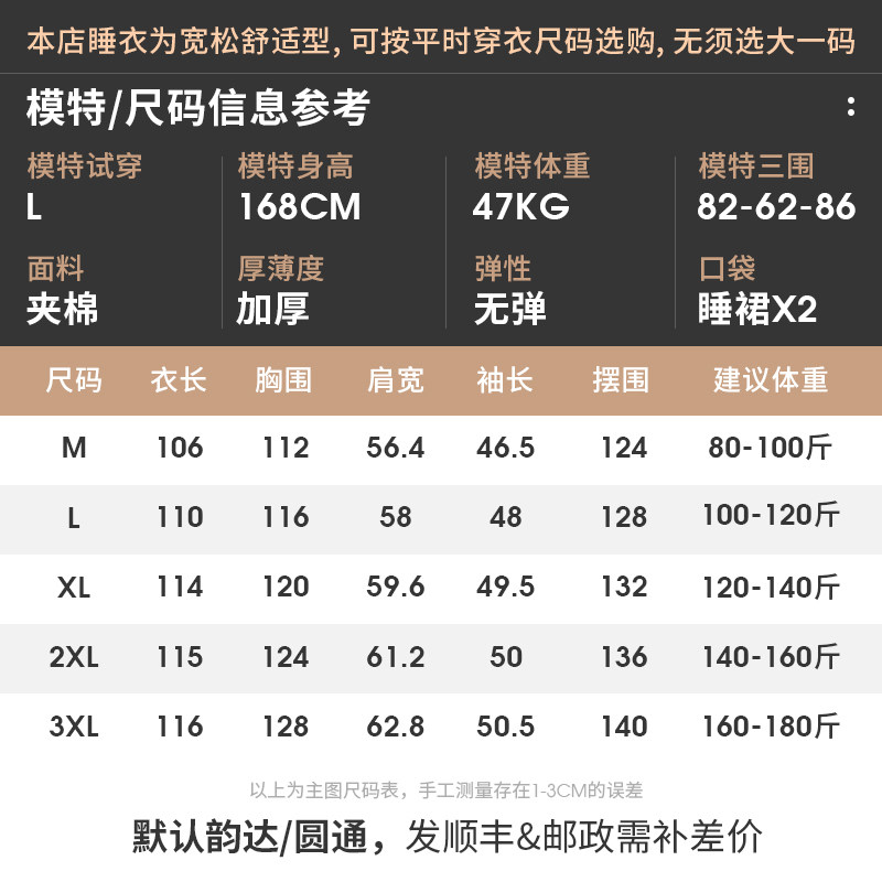 轩靓美拉德睡袍女冬季加绒加厚三层夹棉睡衣家居服保暖珊瑚绒浴袍,淘宝优惠券,粉丝福利购,淘宝优惠卷