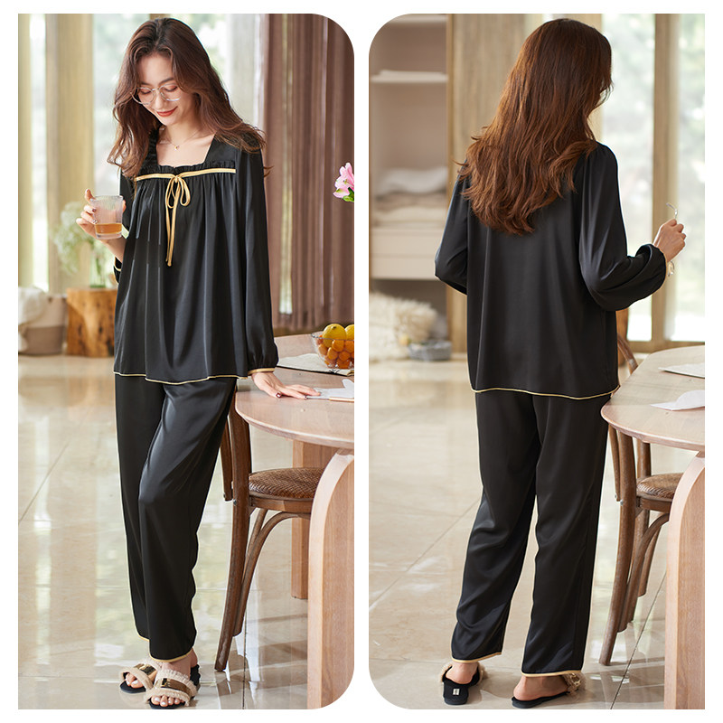 冰丝春秋季长袖仿真丝绸高级感睡衣 轩靓睡衣/家居服套装