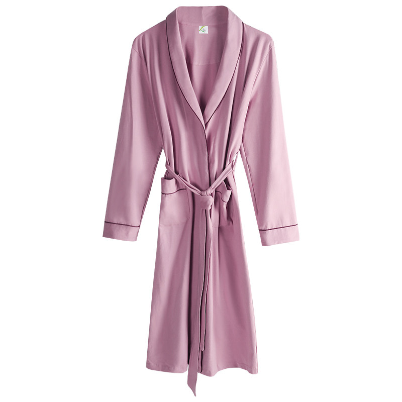 女士性感纯棉长袖长款甜美日式睡袍 轩靓睡袍/浴袍