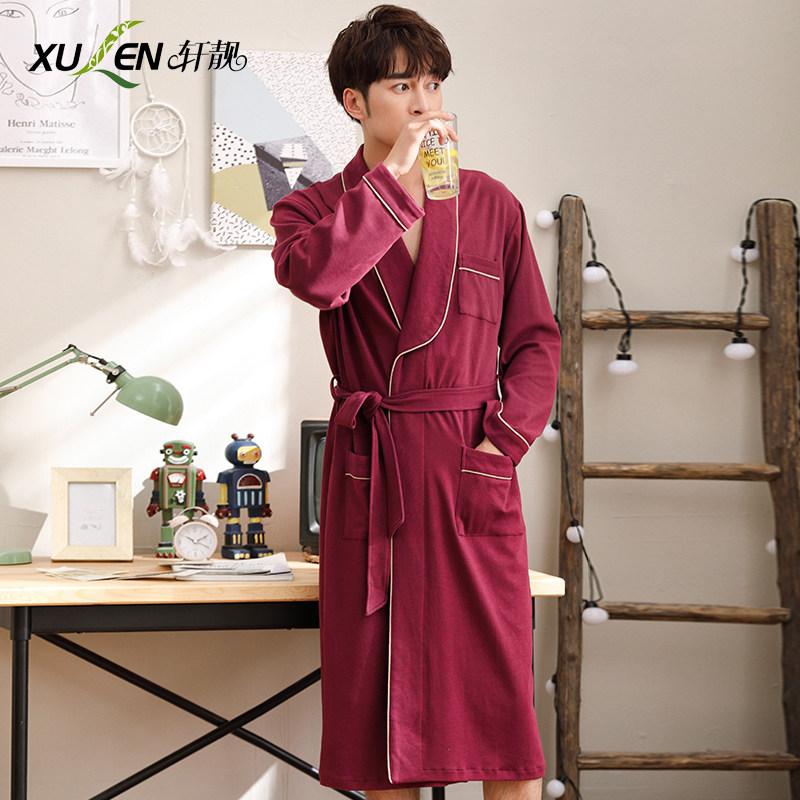 睡袍男士春秋季纯棉 轩靓睡袍/浴袍