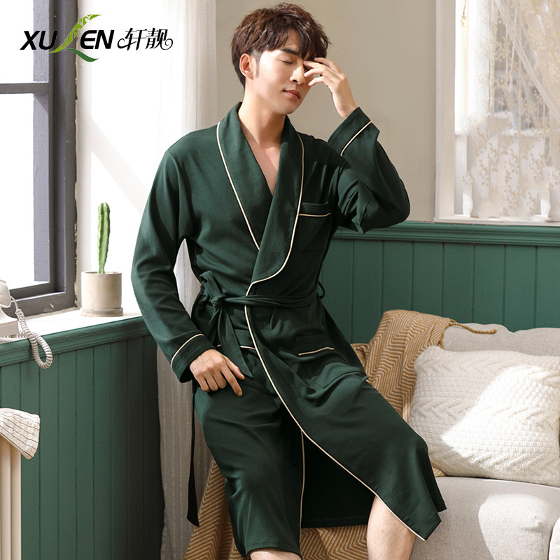 睡袍男士春秋季纯棉 轩靓睡袍/浴袍