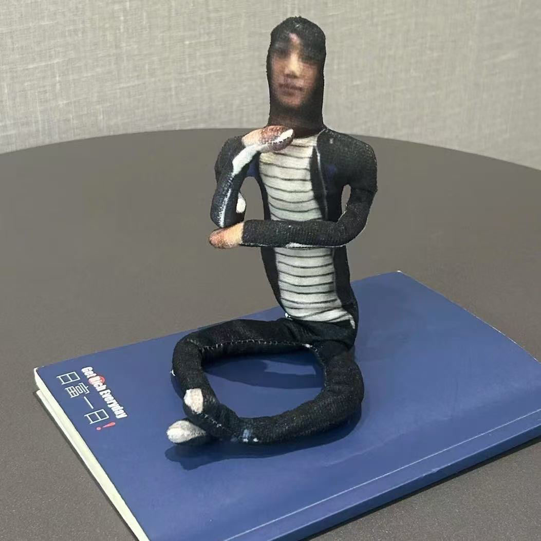 EXO吴世勋都暻秀老鼠干抽象玩偶内置铁丝可摆造型exo周边来图定制 - 图0