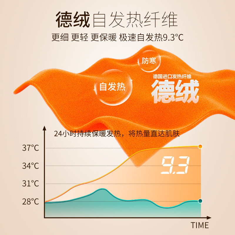 德绒无痕保暖自发热加绒2021年内衣 曼秀主题保暖上装