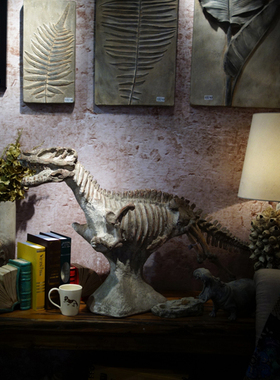 树脂恐龙创意博古架道具工艺品