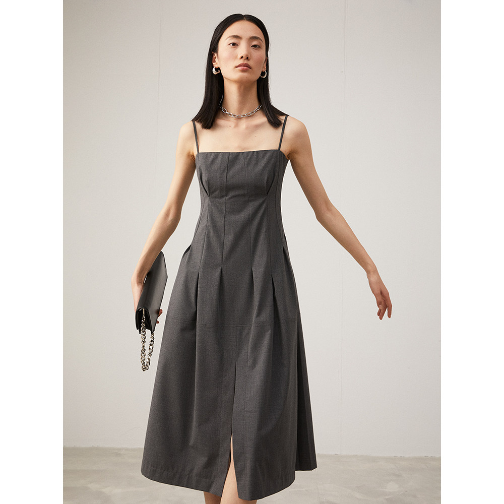 索维格 2022春季法式轻奢收腰连衣裙 索维格连衣裙