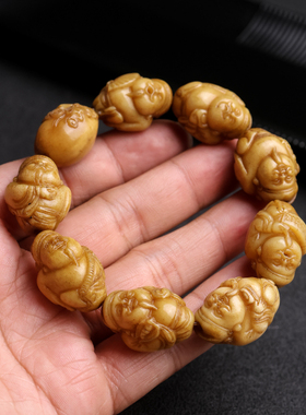 老鹿角民族风人工雕刻手串手链