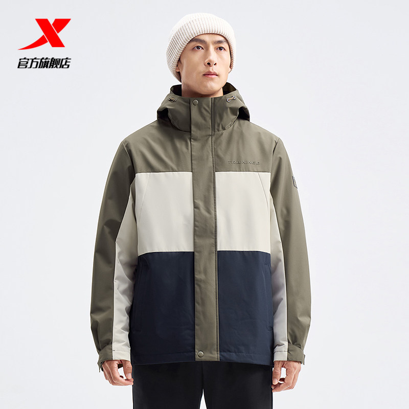 特步火烬薪传户外两件套男士秋冬新款外套夹克风衣男976429660157 - 图1