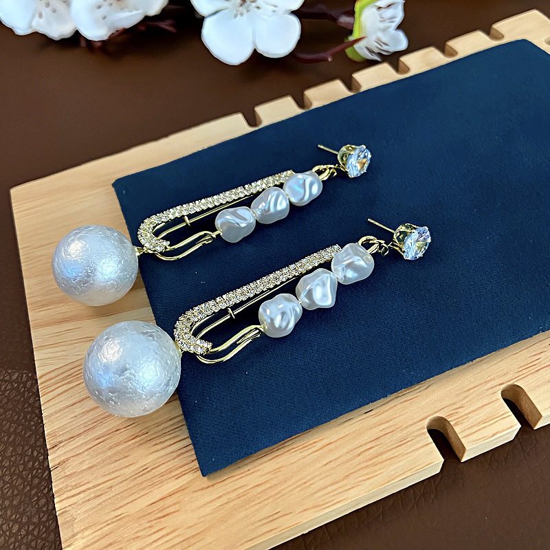 s925银针夸张设计珍珠长款耳坠时尚网红耳环厂家批发新娘耳饰流苏,淘宝优惠券,粉丝福利购,淘宝优惠卷