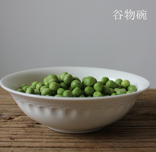 出口瓷 简约白色浮雕贝壳 新骨瓷 餐具西餐盘子咖啡杯杯子碗 - 图2