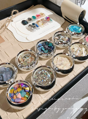 950贝系列贝壳片幻彩极光仙女贝壳鲍鱼碎片蝶贝穿戴甲美甲饰品DIY