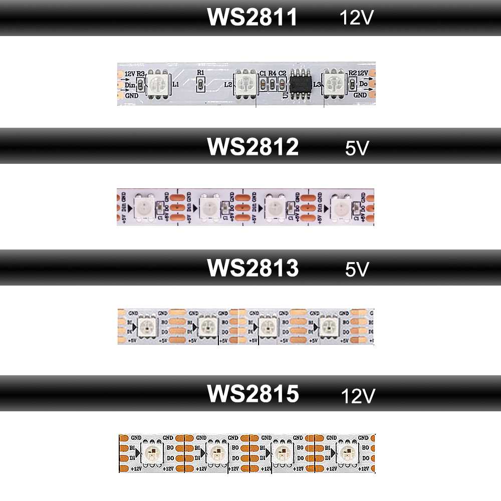 WS2812B WS281 WS2815 WS2811 RGB LED Strip Individually Addr - 图0