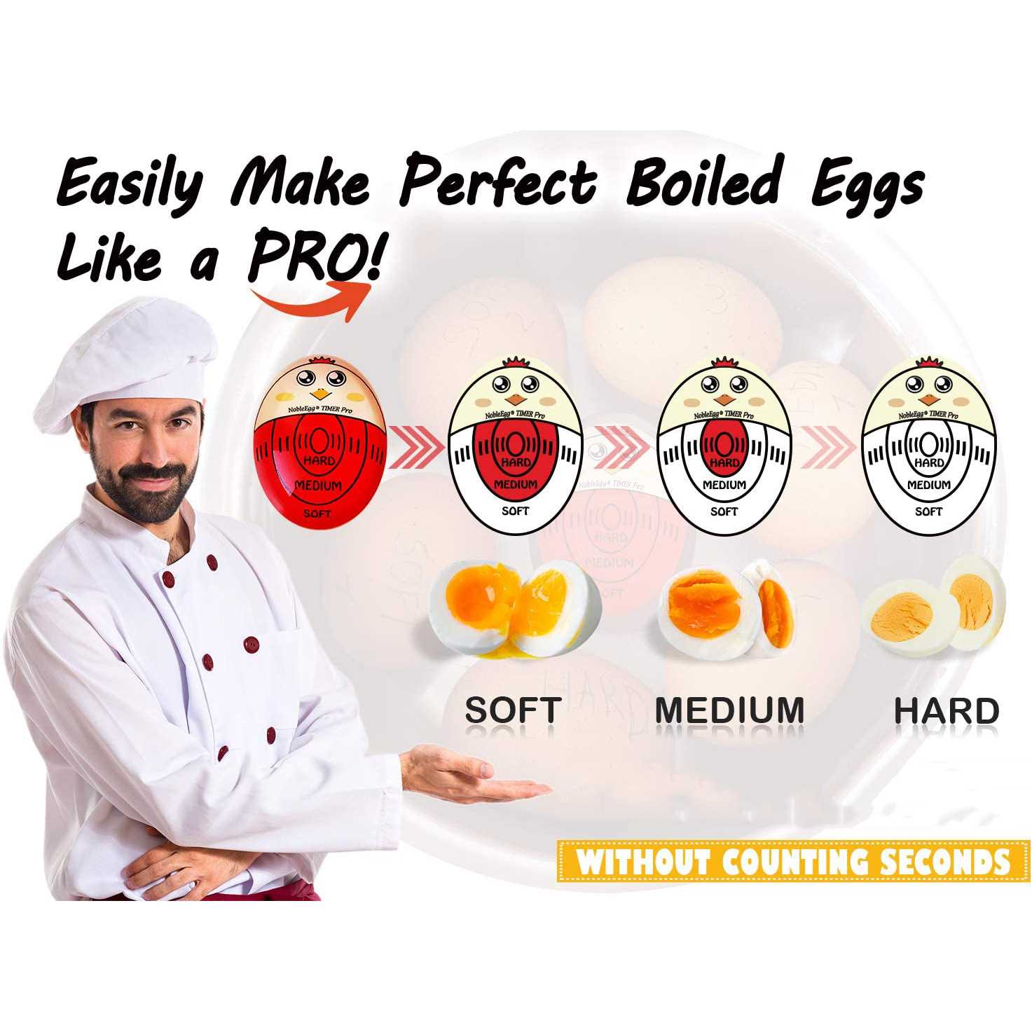 Egg Timers Pro for Cooking Countdown Timer,Soft Hard Boiled - 图1