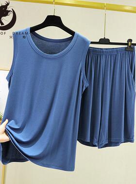 Flame Of Dream Modal Pajamas Men's 2022 Summer Vest Shorts