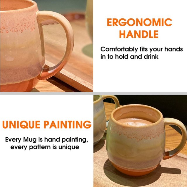 Couple Type Ceramic Large Capacity Mug Coffee Cup Office Wat - 图0