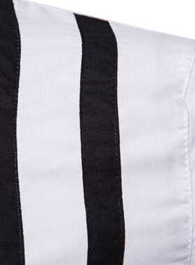2022 Men's business shirt short-sleeved slim-fit forml stri