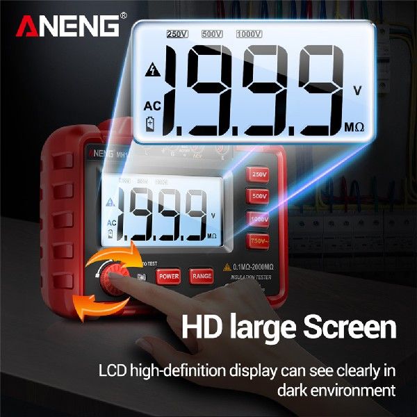 ANENG MH11 Insulation Earth Resistance Tester Digital - 图1