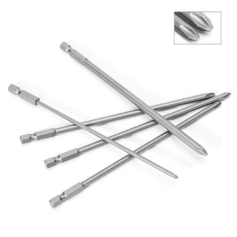 5 Pcs 1/4'' 150mm Long S2 Magnetic Cross Hea - 图1