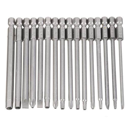 16Pcs Alloy Steel S2 100mm Hex Shank Magnetic Hex Head Screw - 图0